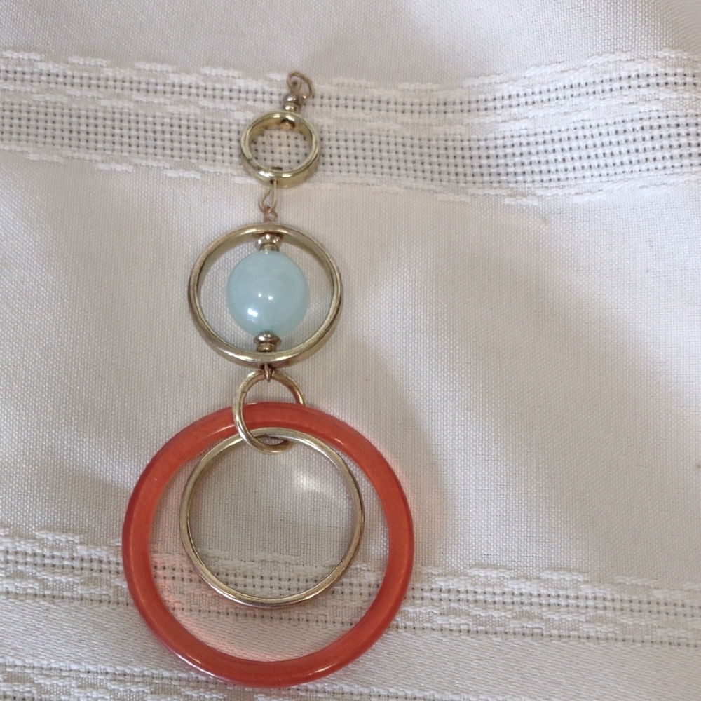 Interesting Gold and Orange Pendant